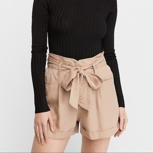 Express High Waisted Sash Tie Shorts